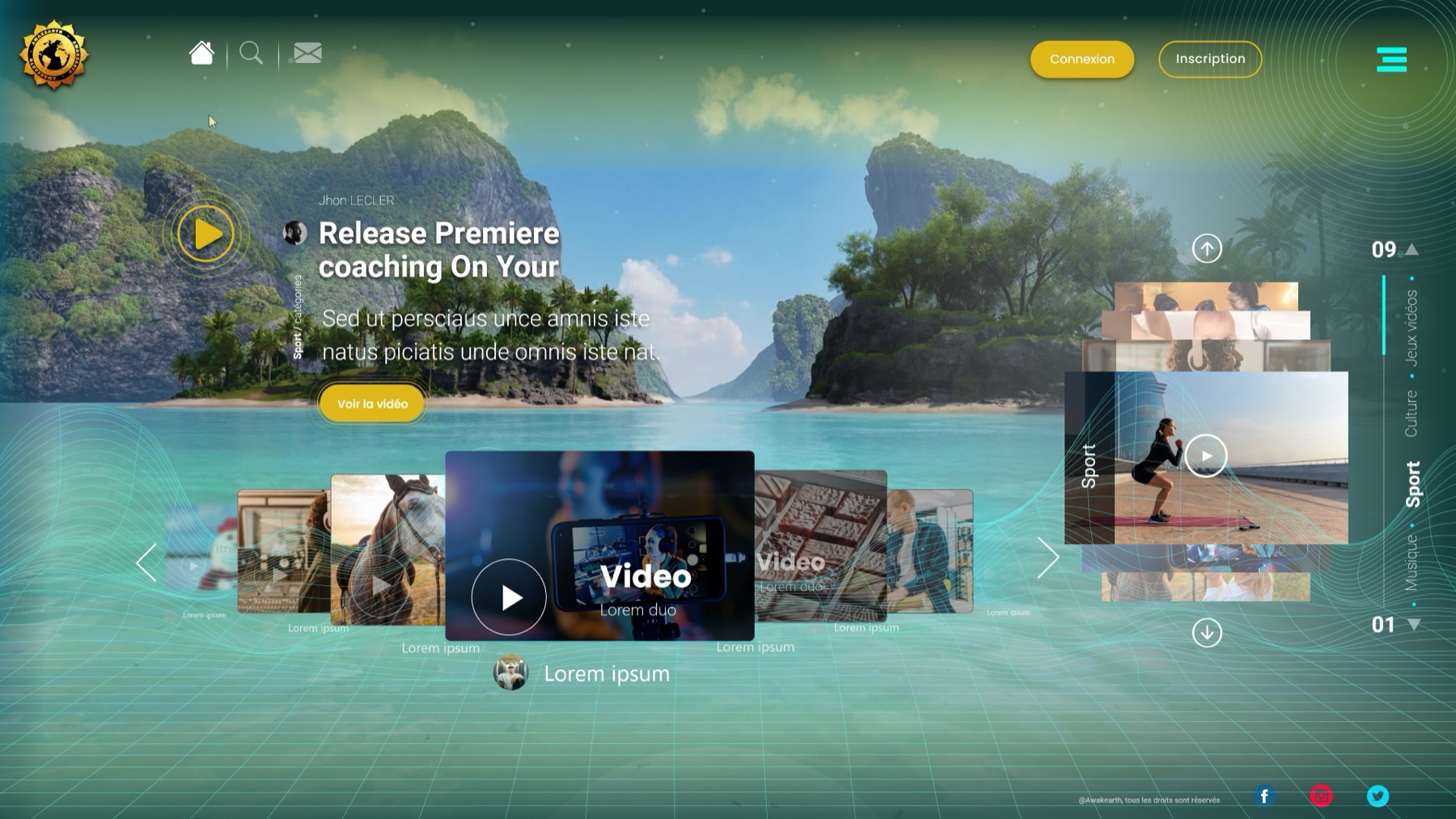 Awakearth Web 3D